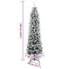 vidaXL Artificial Christmas Tree 300 LEDs and Flocked Snow 180 cm