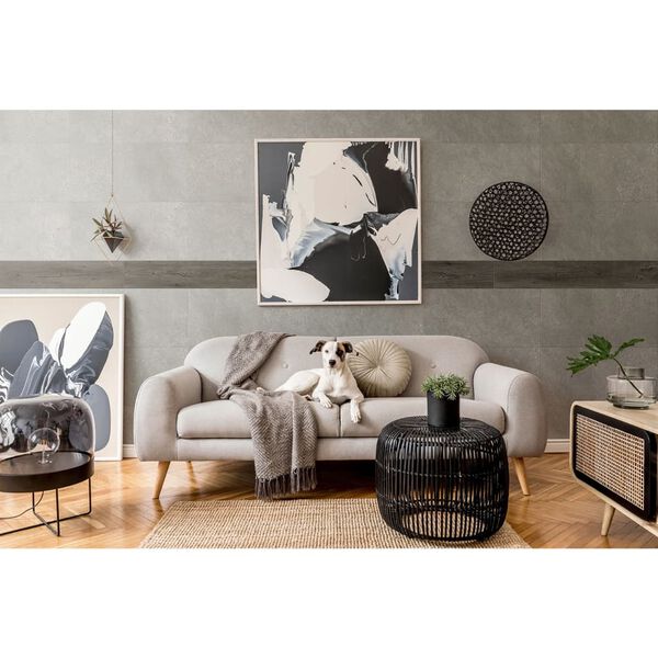 Grosfillex Wallcovering Tile Gx Wall+ 15pcs 15x90 cm Dark Oak