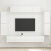 vidaXL TV Cabinet 8 pcs High Gloss White