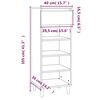 vidaXL Shoe Cabinet White 40x36x105 cm Engineered Wood