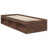 vidaXL Bed Frame with Headboard Brown Oak 75 x 190 cm Engineered wood