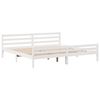 vidaXL Bookcase Bed without Mattress White 180x200 cm Super King Solid Wood Pine