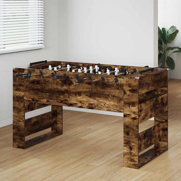 vidaXL Football Table 2 pcs Smoked Oak 146.5 x 74 x 85 cm