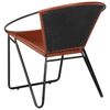 vidaXL Chair Brown Real Leather