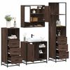 vidaXL 4&nbsp;Piece Bathroom Furniture Set&nbsp;Brown Oak Engineered Wood