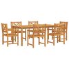 vidaXL Garden Dining Set 7 pcs Brown Solid Acacia Wood