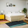 vidaXL Box Spring Bed with Mattress Cream 180x200 cm Fabric