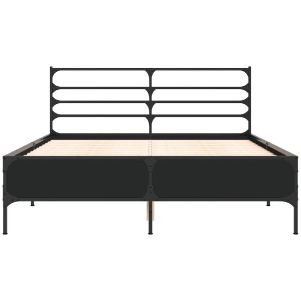 vidaXL Bed Frame without Mattress Black 140x200 cm