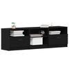 vidaXL TV Cabinet Black Oak 150 x 33.5 x 45 cm Engineered Wood