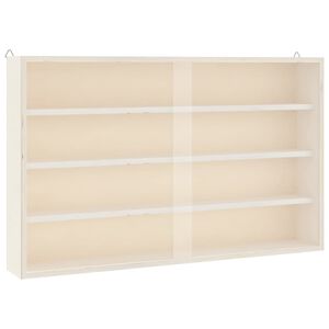 vidaXL Wooden Collector's Display Case with Doors 60x8.5x37cm
