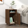 vidaXL Side Cabinet with Wheels Brown Oak 33x38x60 cm Engineered Wood
