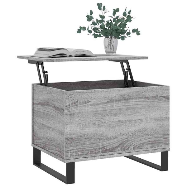 vidaXL Coffee Table Grey Sonoma 60x44.5x45 cm Engineered Wood