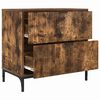 vidaXL Bedside Table Smoked oak 63.5 x 36 x 61 cm Engineered wood