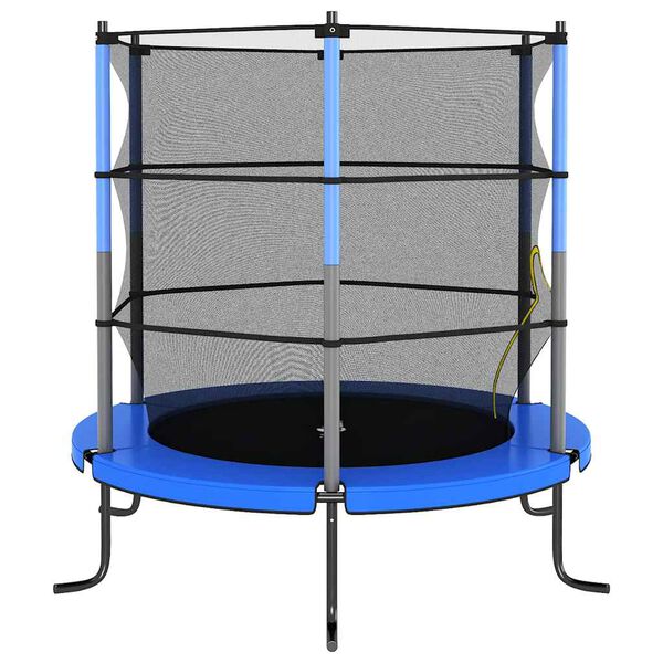 vidaXL Trampoline with Safety Net Round 140x160 cm Blue
