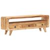 vidaXL TV Cabinet | Brown | Solid rough mango wood | 117x30x41 cm | TV Cabinet