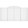 vidaXL Arched Gabion Baskets 13 pcs 300x50x140/160 cm Galvanised Iron