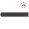 vidaXL Lawn Edging 10 pcs 15 x 103 cm Cold-rolled steel Black