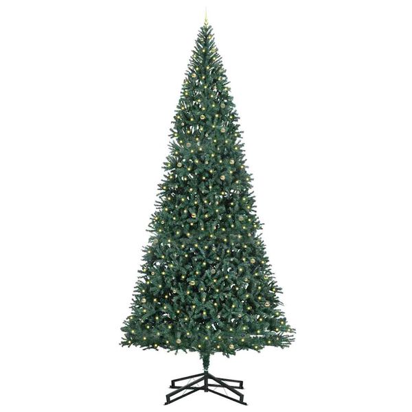 vidaXL Artificial Pre-lit Christmas Tree with Ball Set Green 500 cm