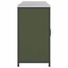 vidaXL Kitchen Storage Set with Shelf Other 3 pcs Olive Green Steel