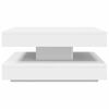 vidaXL Coffee Table 360-Degree Rotatable White 70x70x34.5 cm