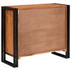 vidaXL Sideboard with Doors Brown Solid Acacia Wood and Metal
