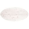 vidaXL Table Top White 90x45x2.5 cm Solid Wood Pine Oval