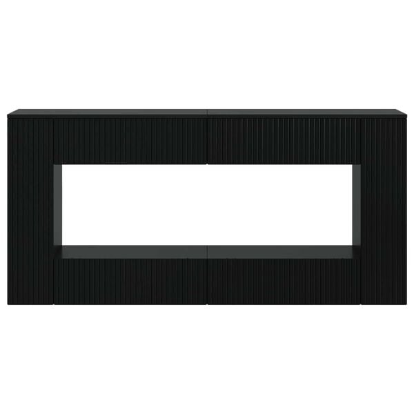 vidaXL Console Table Striped Black 155 x 29 x 74 cm Engineered Wood