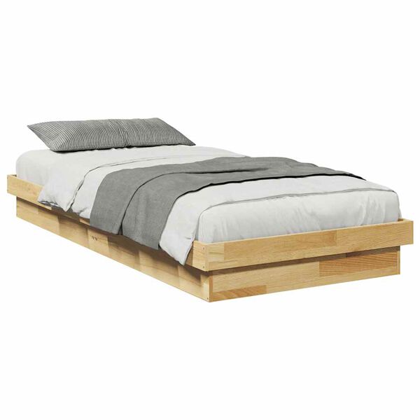 vidaXL Bed Frame Without Mattress 90x200 cm Solid Oak Wood