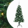 vidaXL Corner Artificial Christmas Tree Green 150 cm PVC and Metal