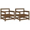 vidaXL Garden Chairs 2 pcs Honey Brown Solid Wood Pine