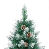 vidaXL Slim Christmas Tree Green 180 cm PVC and Solid Pine wood
