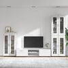 vidaXL TV Cabinet Set with Drawer FLORIN White Engineered Wood