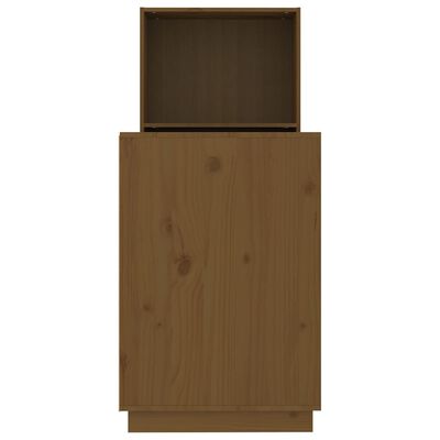vidaXL Desk Honey Brown 110x53x117 cm Solid Wood Pine