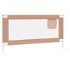 vidaXL Toddler Safety Bed Rail Taupe 160x25 cm Fabric