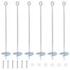 vidaXL Earth anchor 6 pcs Silver &Oslash;10 x 60 cm Galvanized Metal