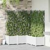 vidaXL Garden Planter 5 pcs White 120 x 120 x 143 cm Steel