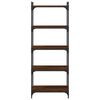 vidaXL Bookcase 5-Tier Brown Oak 60x30x154 cm Engineered Wood