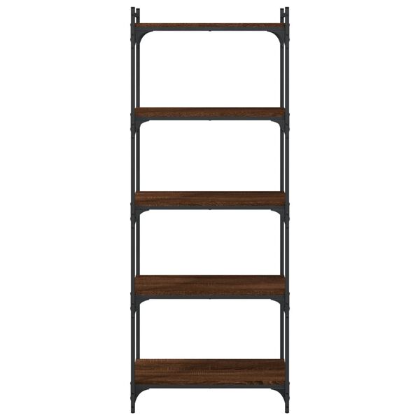 vidaXL Bookcase 5-Tier Brown Oak 60x30x154 cm Engineered Wood