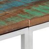 vidaXL Console Table Silver Stainless Steel and Solid Wood Reclaimed