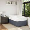 vidaXL Bed Frame without Mattress Dark Grey Single Velvet