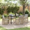 vidaXL Garden Dining Set 5 pcs Beige Poly Rattan