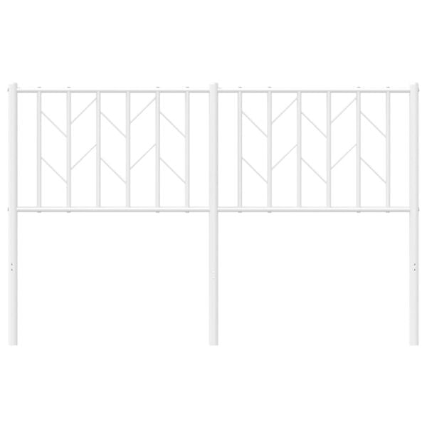 vidaXL Metal Headboard White 135 cm