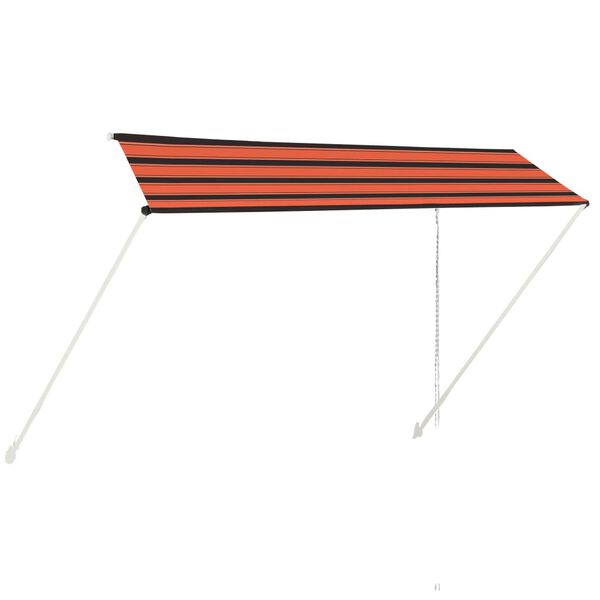 vidaXL Retractable Awning 350x150 cm Orange and Brown