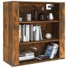 vidaXL Wall Cabinet Smoked Oak 80x33x80 cm Engineered Wood