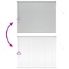 vidaXL Window Blind with Curtains Manual Silver Aluminium