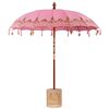 vidaXL Balinese Parasol with Base &Oslash; 210-220 cm Pink