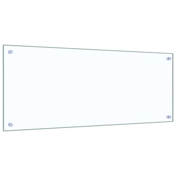 vidaXL Kitchen Backsplash 2 pcs Transparent 100 x 40 cm Tempered Glass