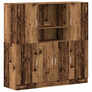 vidaXL 3 Piece Kitchen Cabinet Set Old Wood Engineered Wood