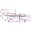 vidaXL Bed Frame with Headboard White 140 x 220 cm Solid Pine Wood