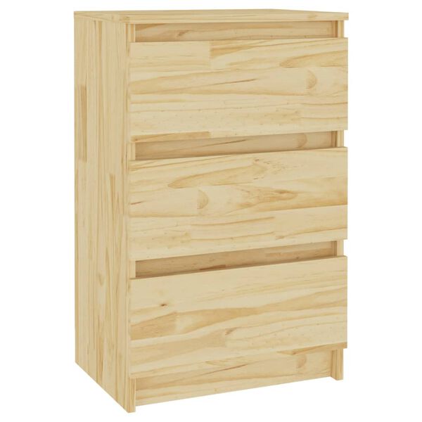 vidaXL Bedside Cabinet 40x29.5x64 cm Solid Pine Wood